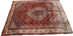 310 x 205 cm Persian Bijar Traditional Red Large Rug - Rugmaster