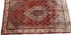 310 x 205 cm Persian Bijar Traditional Red Large Rug - Rugoutlet