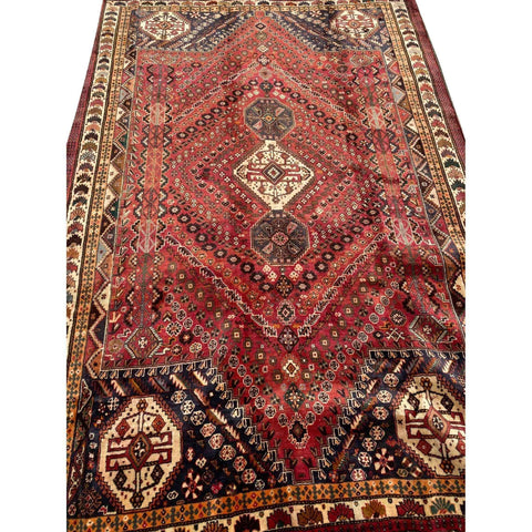 310 x 215 cm Qashqai Traditional Red Large Rug - Rugmaster