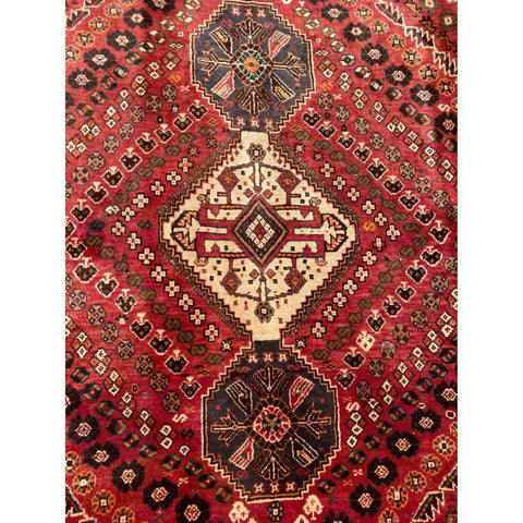 310 x 215 cm Qashqai Traditional Red Large Rug - Rugmaster