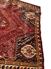 310 x 215 cm Qashqai Traditional Red Large Rug - Rugmaster