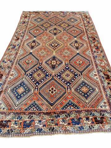 314 x 208 cm Yalameh Tribal Orange Large Rug - Rugoutlet