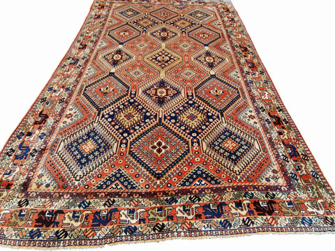 314 x 208 cm Yalameh Tribal Orange Large Rug - Rugoutlet