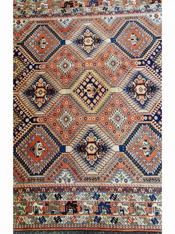 314 x 208 cm Yalameh Tribal Orange Large Rug - Rugmaster
