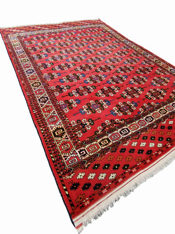 314 x 220 cm Afghan Bashir Tribal Red Large Rug - Rugoutlet