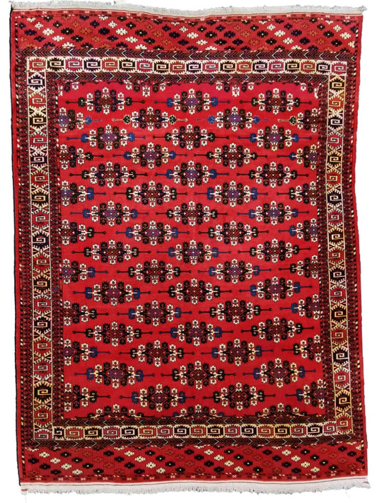 314 x 220 cm Afghan Bashir Tribal Red Large Rug - Rugoutlet