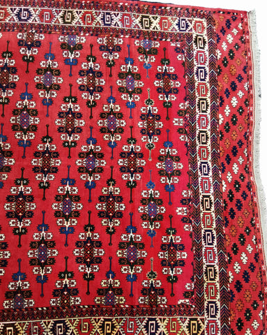 314 x 220 cm Afghan Bashir Tribal Red Large Rug - Rugoutlet