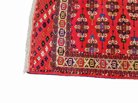 314 x 220 cm Afghan Bashir Tribal Red Large Rug - Rugoutlet