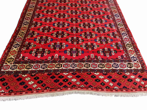 314 x 220 cm Afghan Bashir Tribal Red Large Rug - Rugoutlet