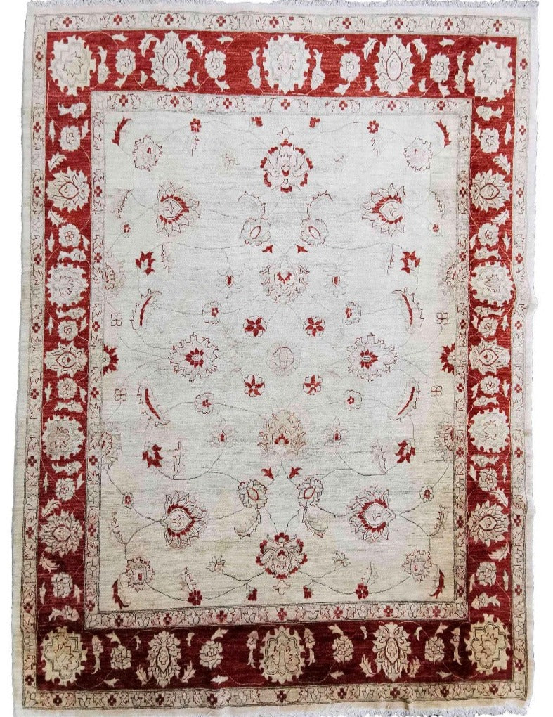 320 x 241 cm Traditional Handmade Traditional White Large Rug - Rugoutlet