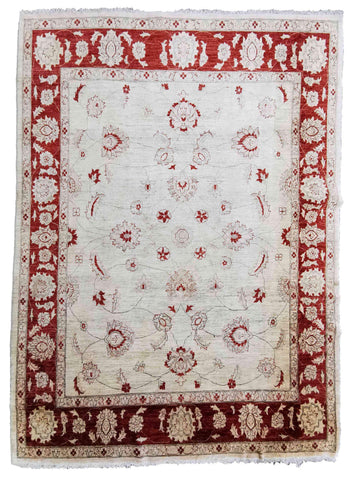 320 x 241 cm Traditional Handmade Traditional White Large Rug - Rugoutlet