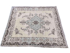 320 x 266 cm Old Tabriz Traditional White Large Rug - Rugoutlet