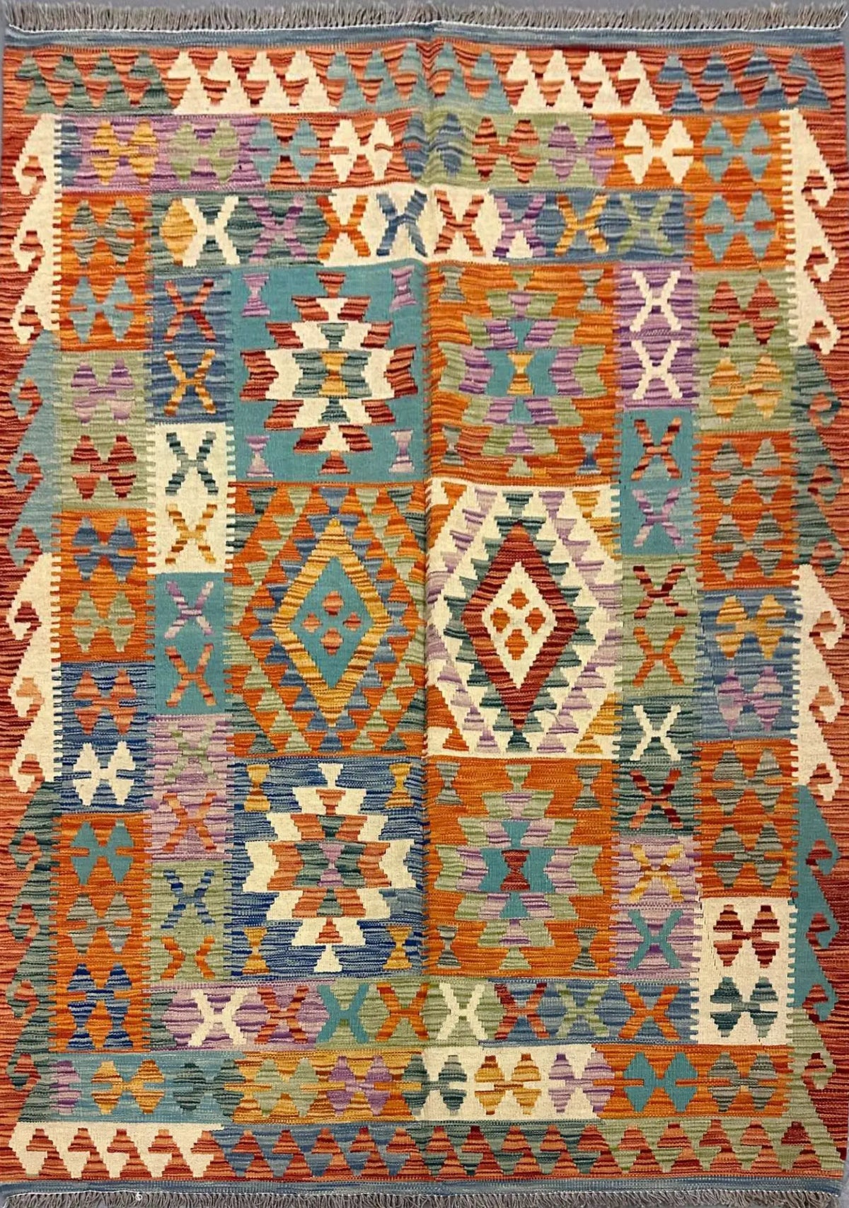 Afghan Kilim Handmade Rug 207 x 149 cm (6.79 x 4.89 ft)