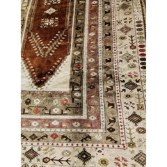 328 x 208 cm Old Turkish Milas Tribal Tribal Yellow Large Rug - Rugoutlet