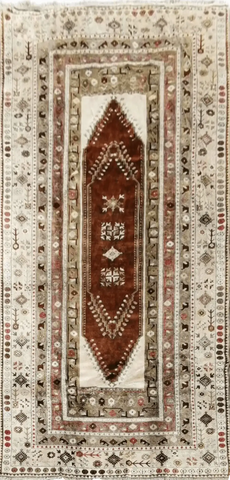 A traditional Turkish Milas tribal rug 
