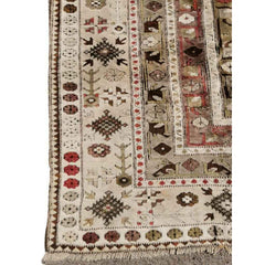 328 x 208 cm Old Turkish Milas Tribal Tribal Yellow Large Rug - Rugoutlet