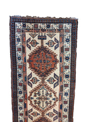 330 x 102 cm Old Tabriz Traditional White Rug - Rugoutlet