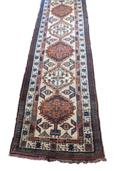 330 x 102 cm Old Tabriz Traditional White Rug - Rugoutlet