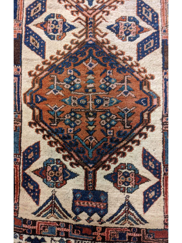 330 x 102 cm Old Tabriz Traditional White Rug - Rugoutlet