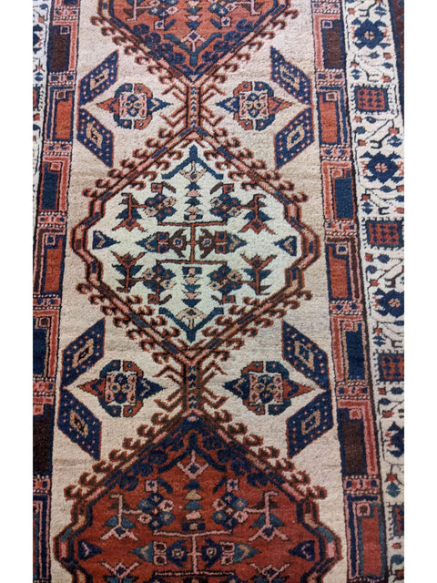 330 x 102 cm Old Tabriz Traditional White Rug - Rugoutlet