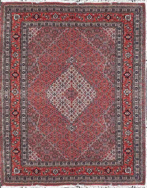 330 x 226 cm Fine Persian Bidjar Red Traditional Red Large Rug - Rugoutlet