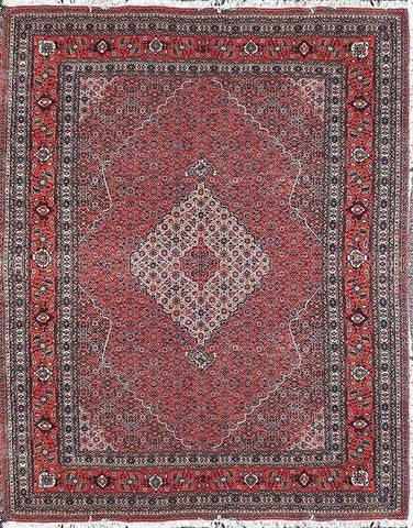 330 x 226 cm Fine Persian Bidjar Red Traditional Red Large Rug - Rugoutlet