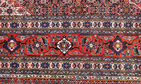 330 x 226 cm Fine Persian Bidjar Red Traditional Red Large Rug - Rugoutlet