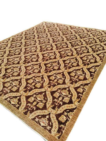 330 x 240 cm Ziegler Geometric Yellow Large Rug - Rugmaster