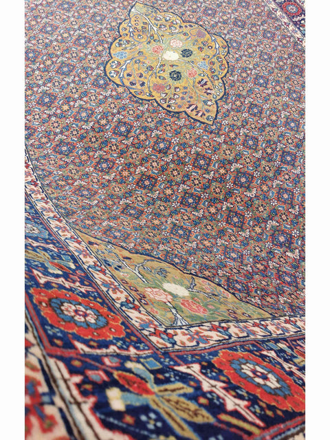 332 x 230 cm Fine Old Tabriz Traditional Red Large Rug - Rugoutlet