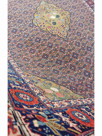 332 x 230 cm Fine Old Tabriz Traditional Red Large Rug - Rugoutlet