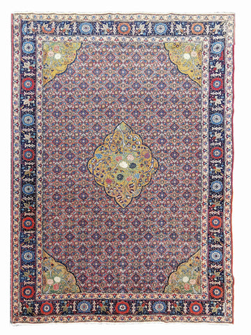 332 x 230 cm Fine Old Tabriz Traditional Red Large Rug - Rugoutlet