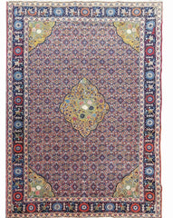 332 x 230 cm Fine Old Tabriz Traditional Red Large Rug - Rugoutlet