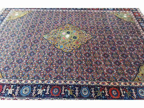 332 x 230 cm Fine Old Tabriz Traditional Red Large Rug - Rugmaster