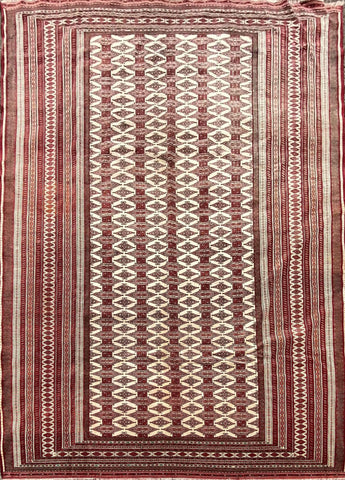 340 x 243 cm Perian Turkaman Silk Tribal Red Large Rug - Rugmaster