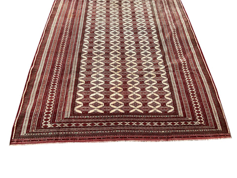 340 x 243 cm Perian Turkaman Silk Tribal Red Large Rug - Rugmaster