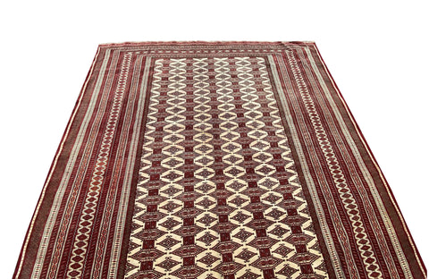 340 x 243 cm Perian Turkaman Silk Tribal Red Large Rug - Rugmaster