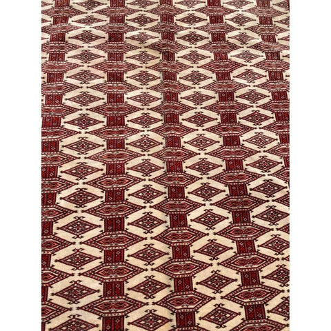 340 x 243 cm Perian Turkaman Silk Tribal Red Large Rug - Rugmaster