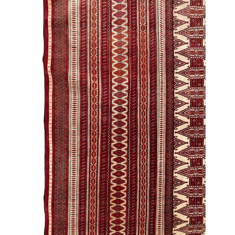 340 x 243 cm Perian Turkaman Silk Tribal Red Large Rug - Rugmaster