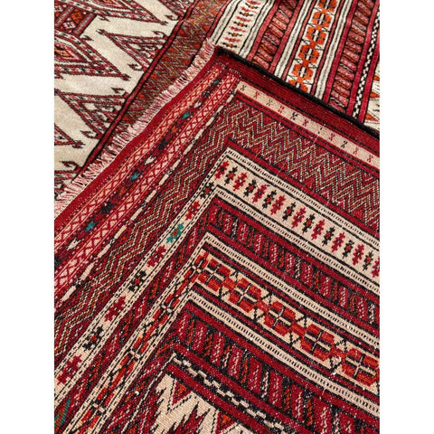 340 x 243 cm Perian Turkaman Silk Tribal Red Large Rug - Rugmaster
