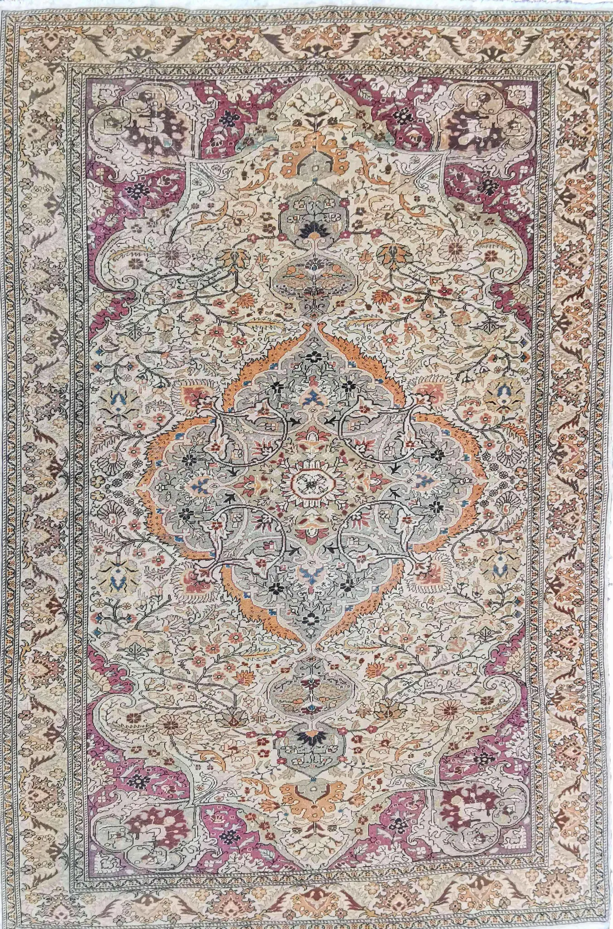 Anatolian Distressed Wool Large Rug 345 x 226 cm (11.32 x 7.41 ft)