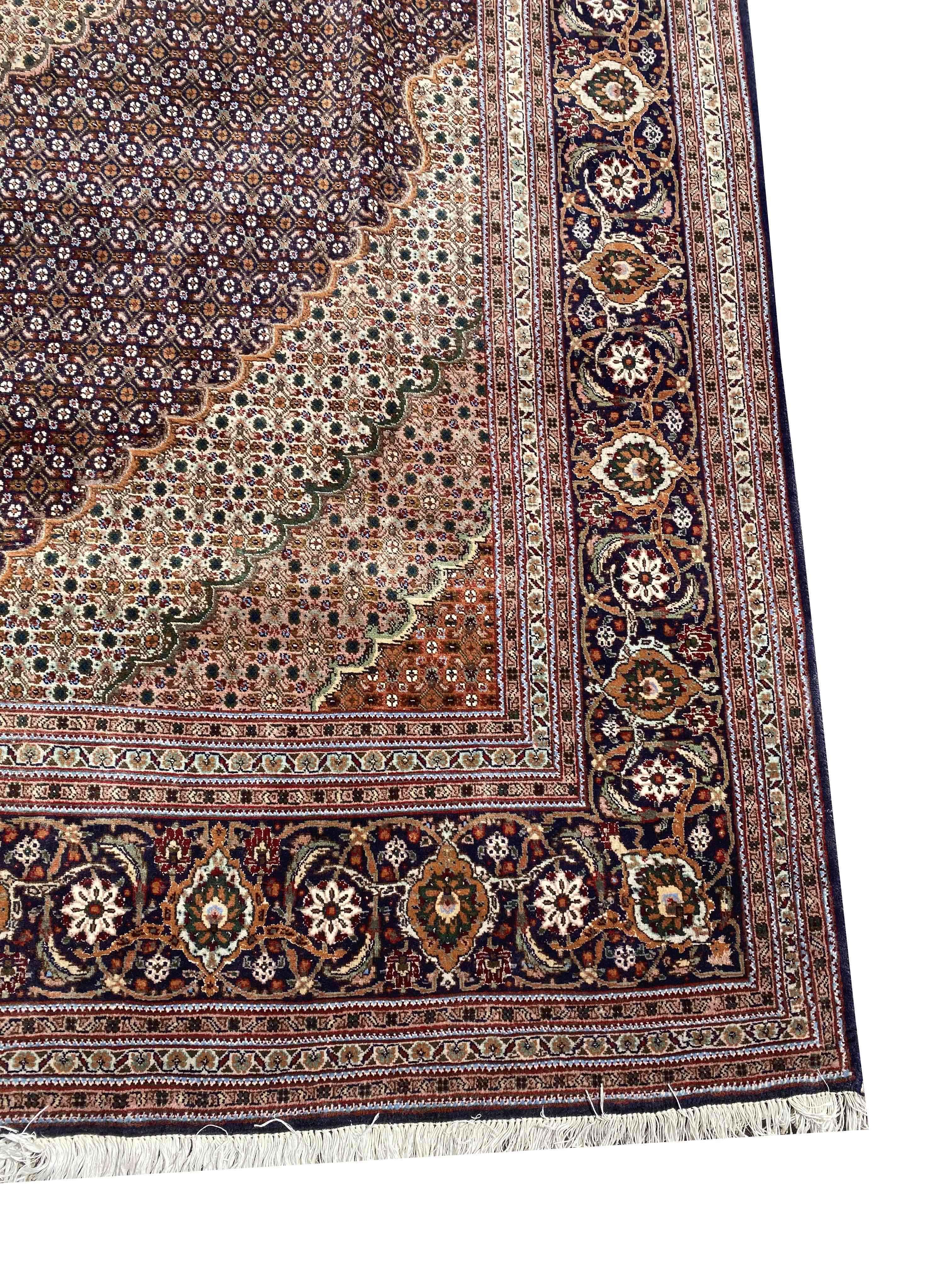 345 x 247 cm Persian Tabriz Traditional Brown Large Rug - Rugoutlet