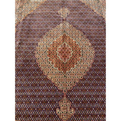 345 x 247 cm Persian Tabriz Traditional Brown Large Rug - Rugmaster