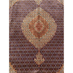 345 x 247 cm Persian Tabriz Traditional Brown Large Rug - Rugoutlet