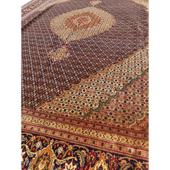 345 x 247 cm Persian Tabriz Traditional Brown Large Rug - Rugoutlet