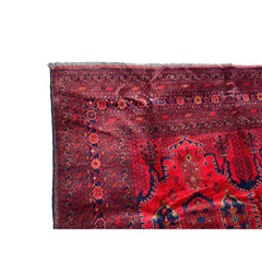 346 x 342 cm Afghan Khan Tribal Red Large Rug - Rugoutlet