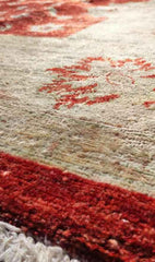 350 x 245 cm Red & Cream Ziegler Handmade rug - Rugoutlet