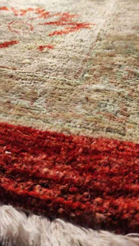 350 x 245 cm Red & Cream Ziegler Handmade rug - Rugoutlet
