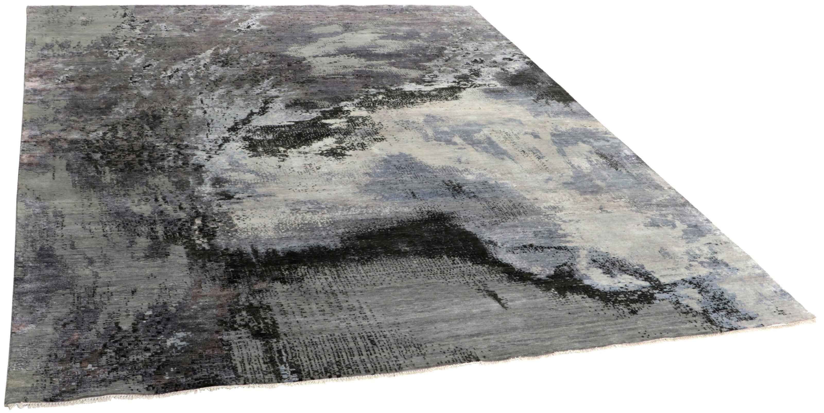 355 x 355 cm Indian Wool/Viscose Beige Rug-840232 - Rugmaster