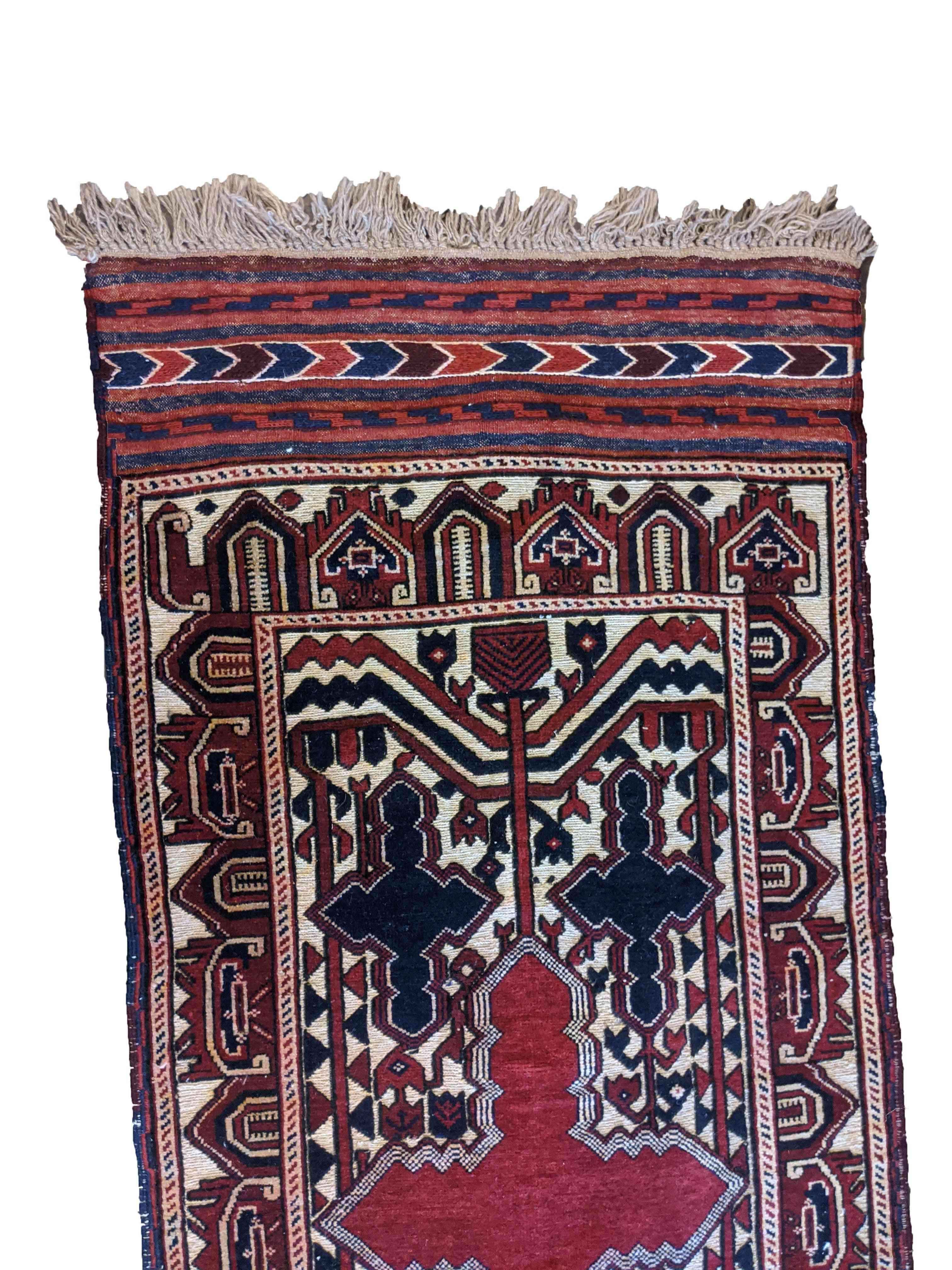 355 x 78 cm Afghan Mashwani Tribal Red Rug - Rugmaster