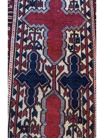 355 x 78 cm Afghan Mashwani Tribal Red Rug - Rugoutlet